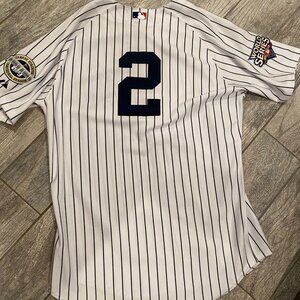 NY Yankees/ Derek Jeter 2009 World Series Home Jersey Size 48